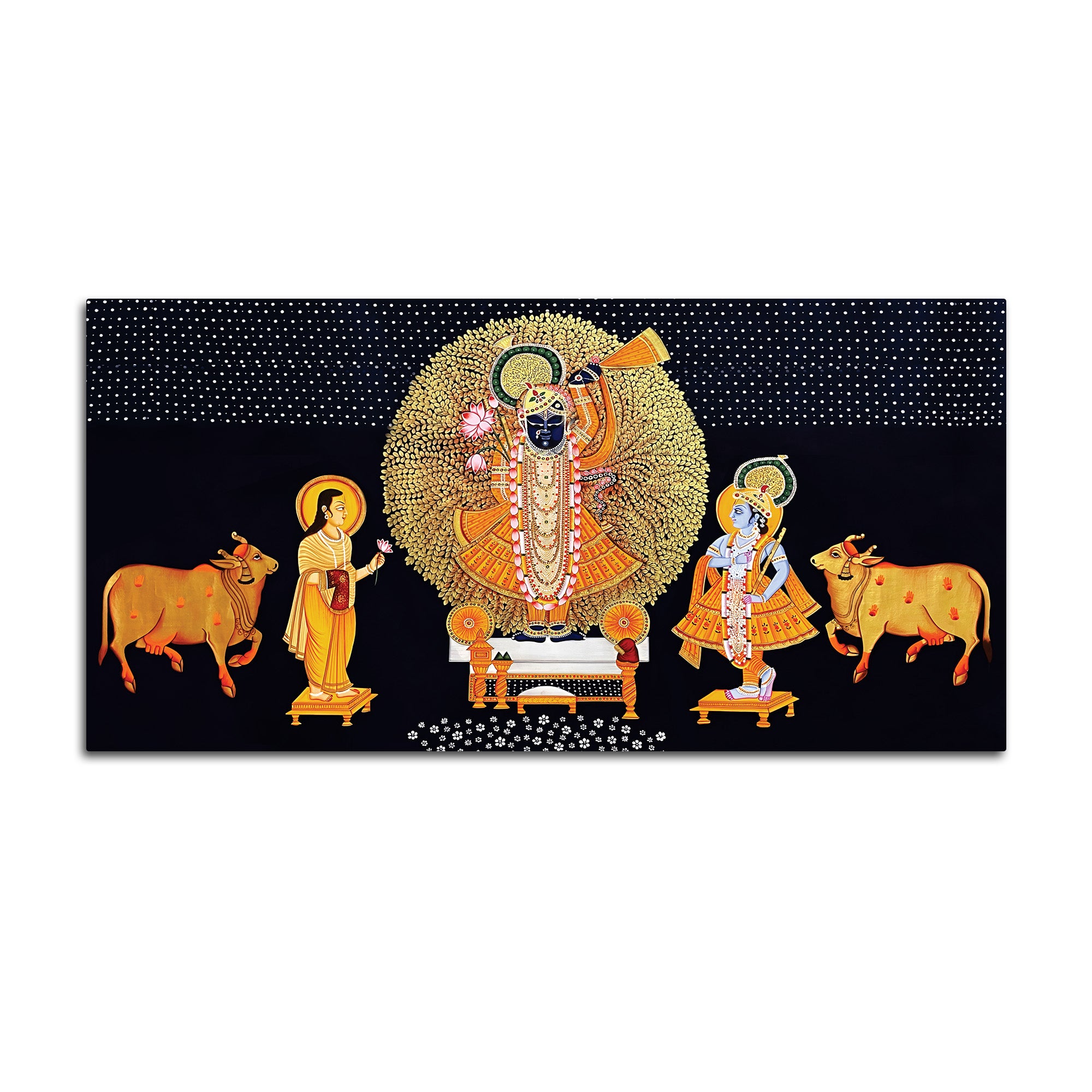 Divine Shrinathji Pichwai Art Canvas wall Painting