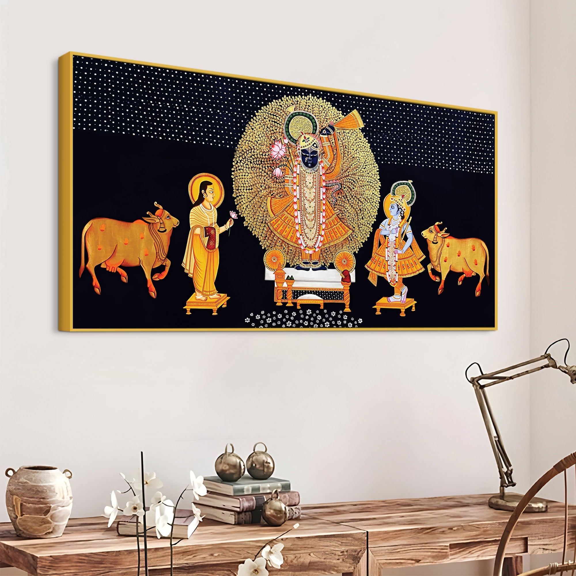 Divine Shrinathji Pichwai Art Canvas wall Painting