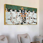 Divine Shrinathji with Cows Traditional Pichwai Painting