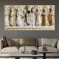 Divine Shrinathji with Devoted Gopis 3D Canvas Wall Painting