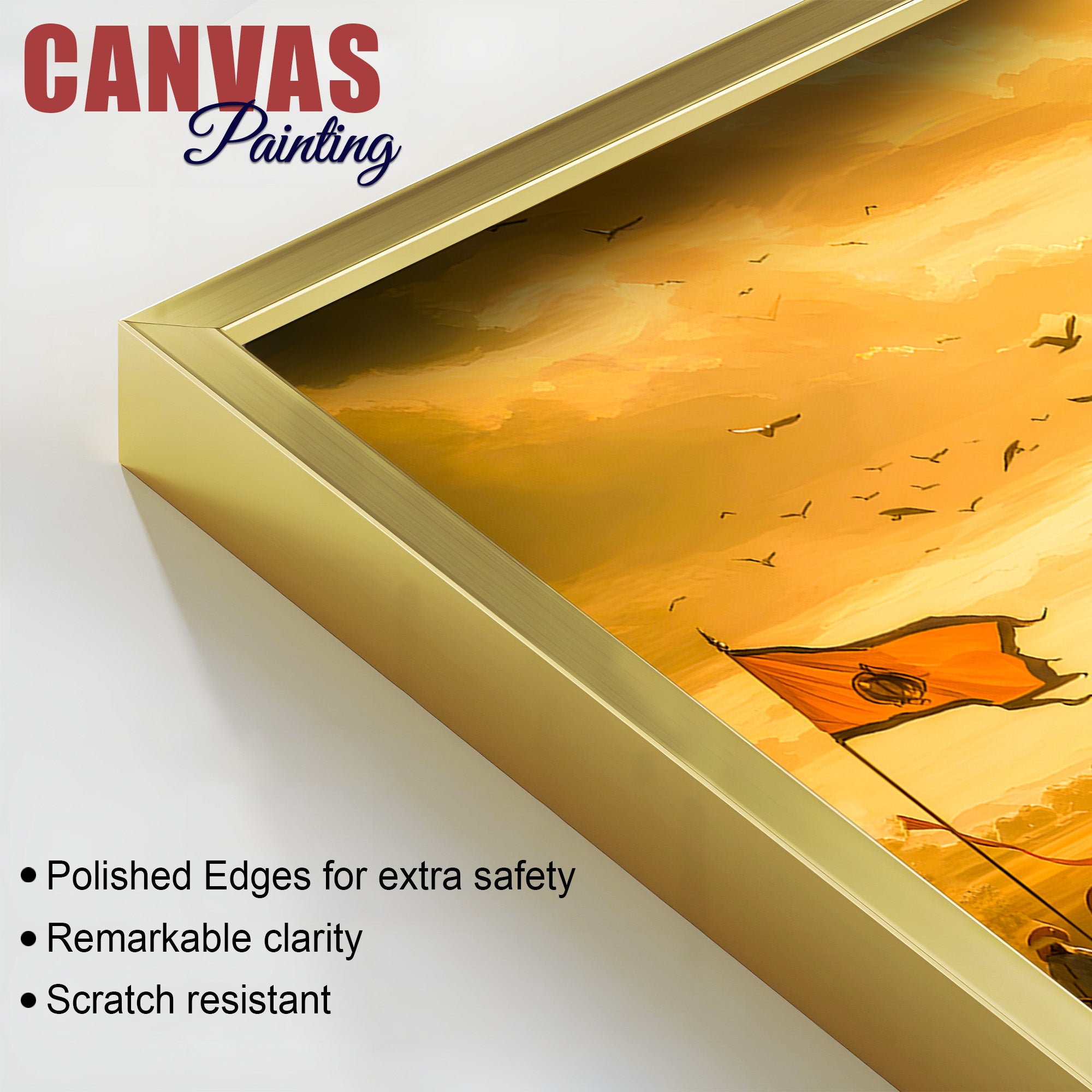 Divine Sikh Guru Ji Wall Painting with Religious Symbol