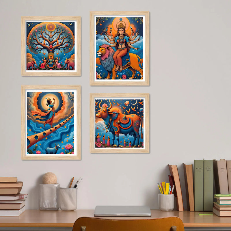 Divine Spiritual Wall Art Frame Set of 4