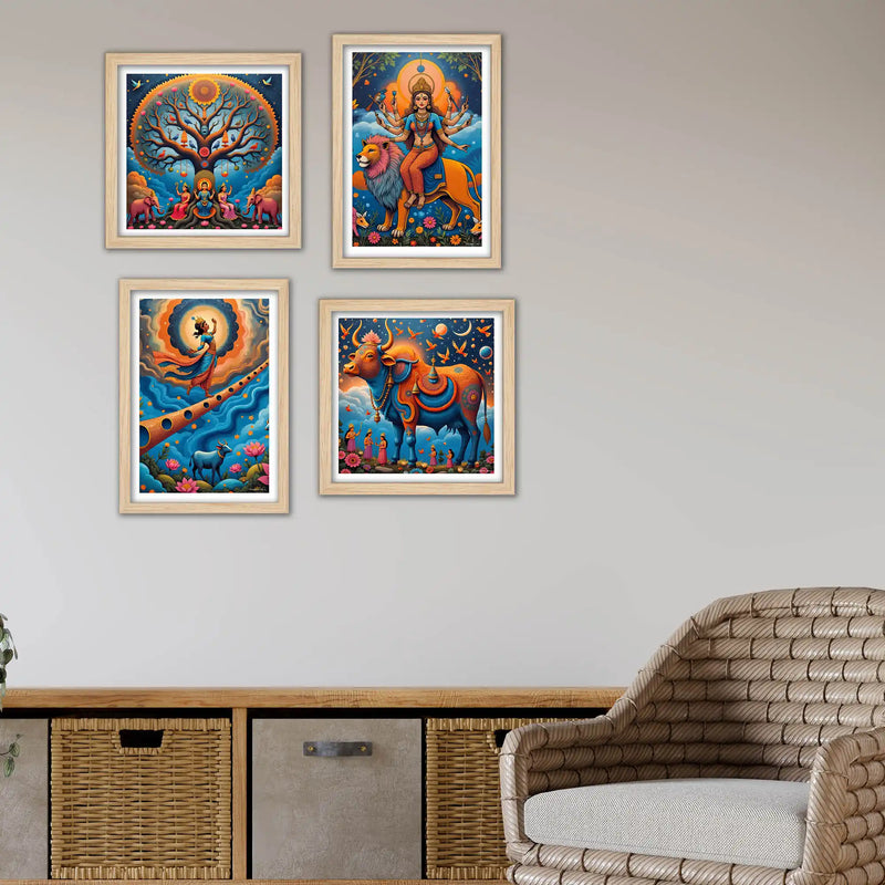 Divine Spiritual Wall Art Frame Set of 4