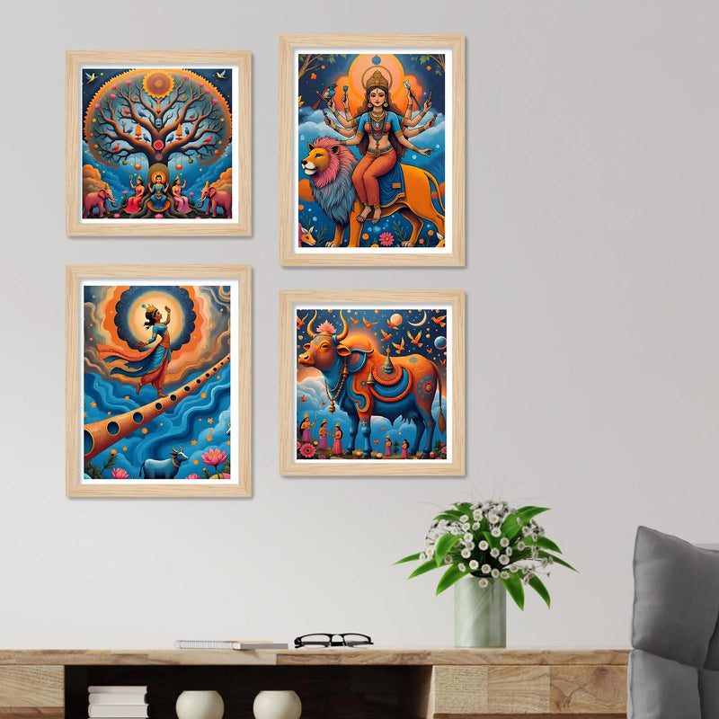 Divine Spiritual Wall Art Frame Set of 4