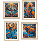 Divine Spiritual Wall Art Frame Set of 4