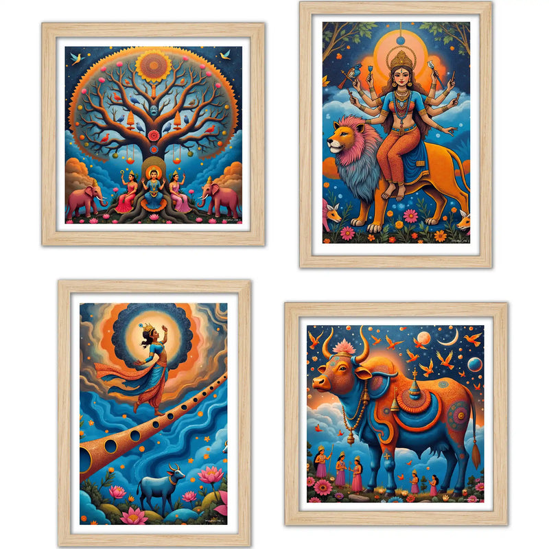 Divine Spiritual Wall Art Frame Set of 4