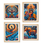 Divine Spiritual Wall Art Frame Set of 4