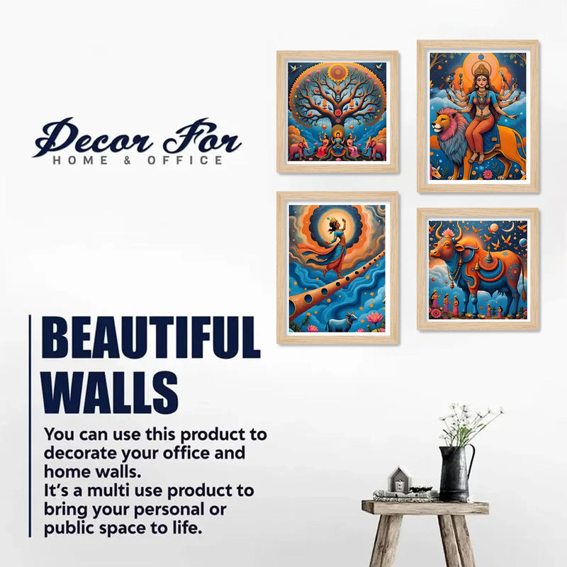 Divine Spiritual Wall Art Frame Set of 4