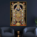 Divine Tirupati Balaji Floating Frame Crystal Wall Painting