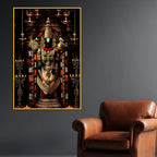 Divine Tirupati Balaji Floating Frame Crystal Wall Painting