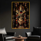 Divine Tirupati Balaji Floating Frame Crystal Wall Painting