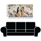 Divine Vrindavan Gopis and Sacred Cows Premium 3D Canvas Wall Painting