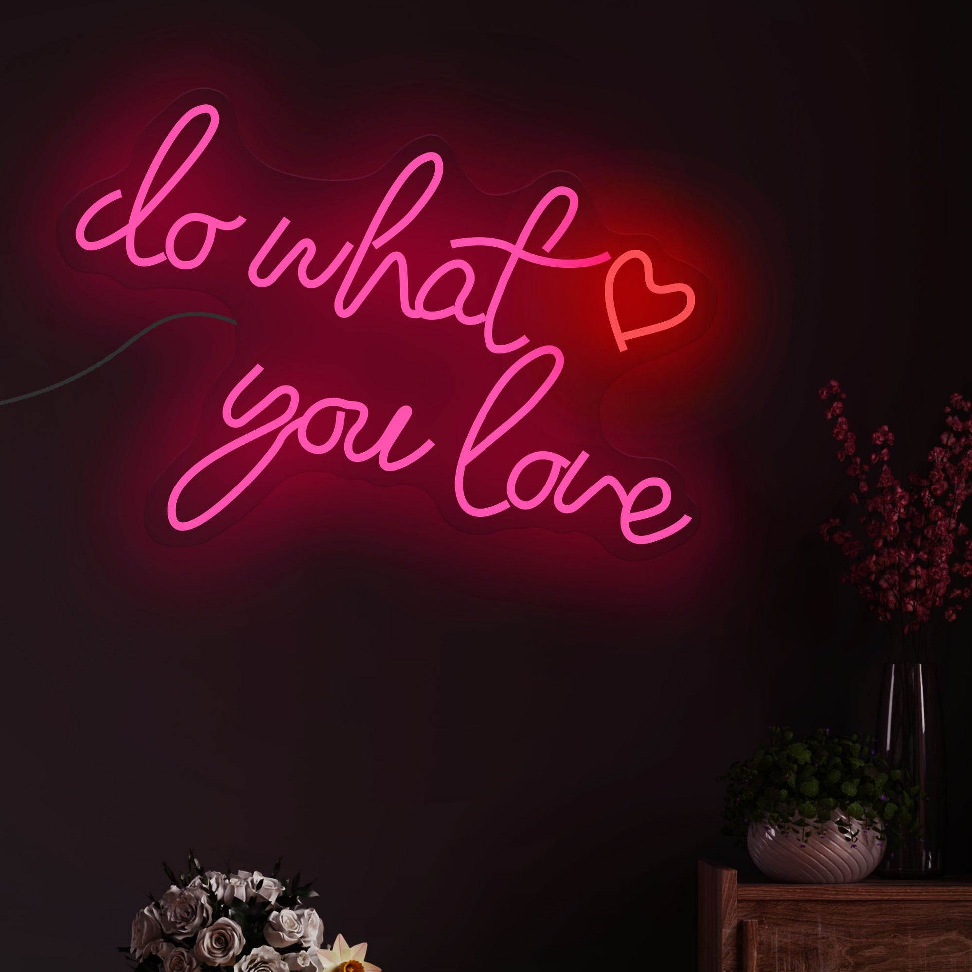 Do What You Love Couple Text Neon Sign LED Light