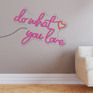 Do What You Love Couple Text Neon Sign LED Light