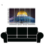 Dome of the Rock Islamic Monument Wall Painting Set of 5