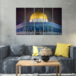 Dome of the Rock Islamic Monument Wall Painting Set of 5