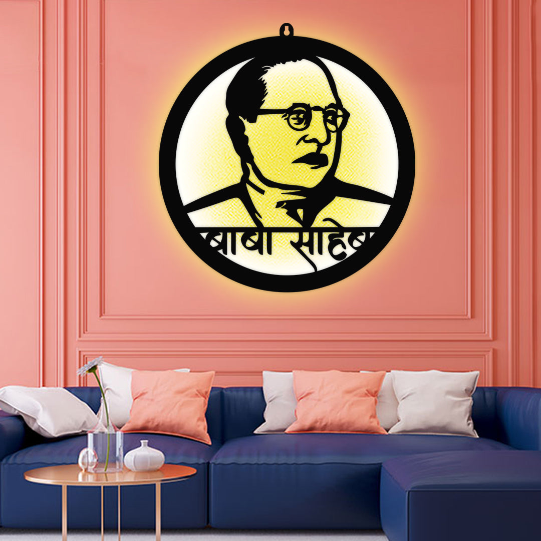 Dr. B. R. Ambedkar LED Wall Art Frame for Office and Wall Decor
