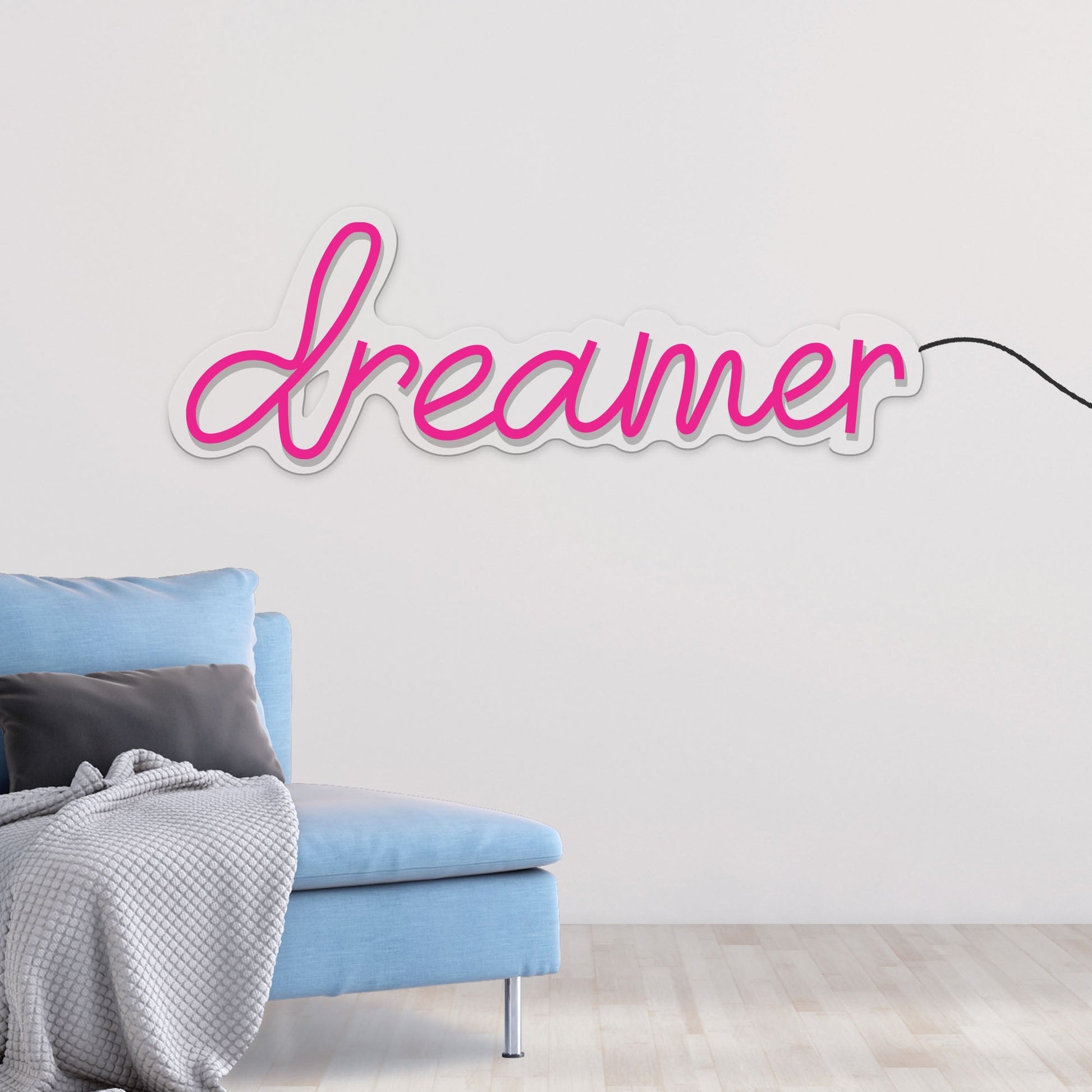 Dreamer Motivational Text Neon Sign LED Light