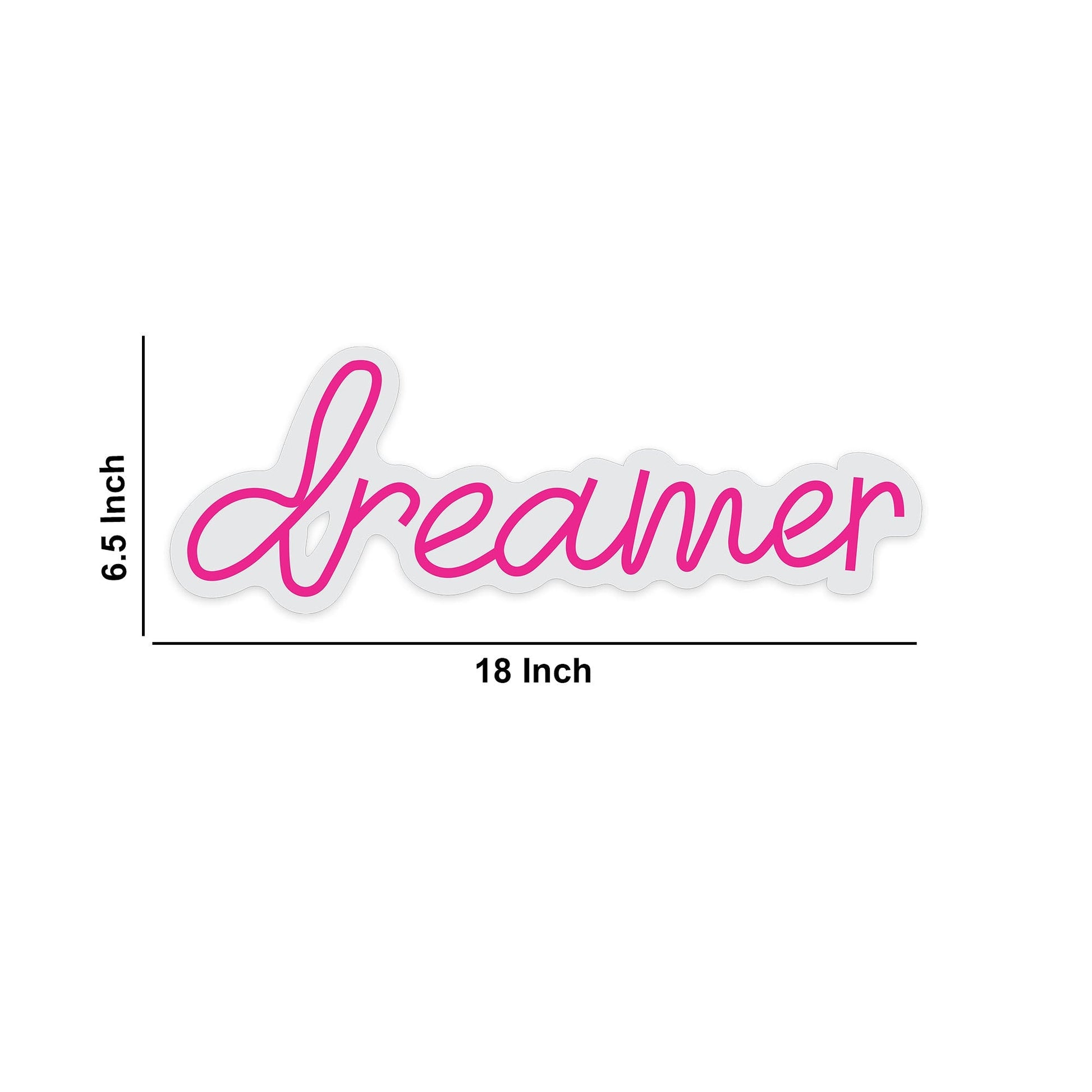 Dreamer Motivational Text Neon Sign LED Light