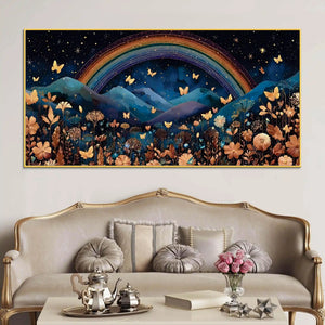 dreamy-rainbow-abstract-canvas-painting-for-home-interiors
