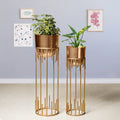Dripping Luxury Metal Golden Finish Planters Set of 2