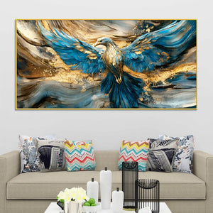 Eagle Abstract Canvas Wall Painting for Luxury Living Room Décor