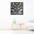 Elegant Abstract Design Square Metal Art Wall Decor