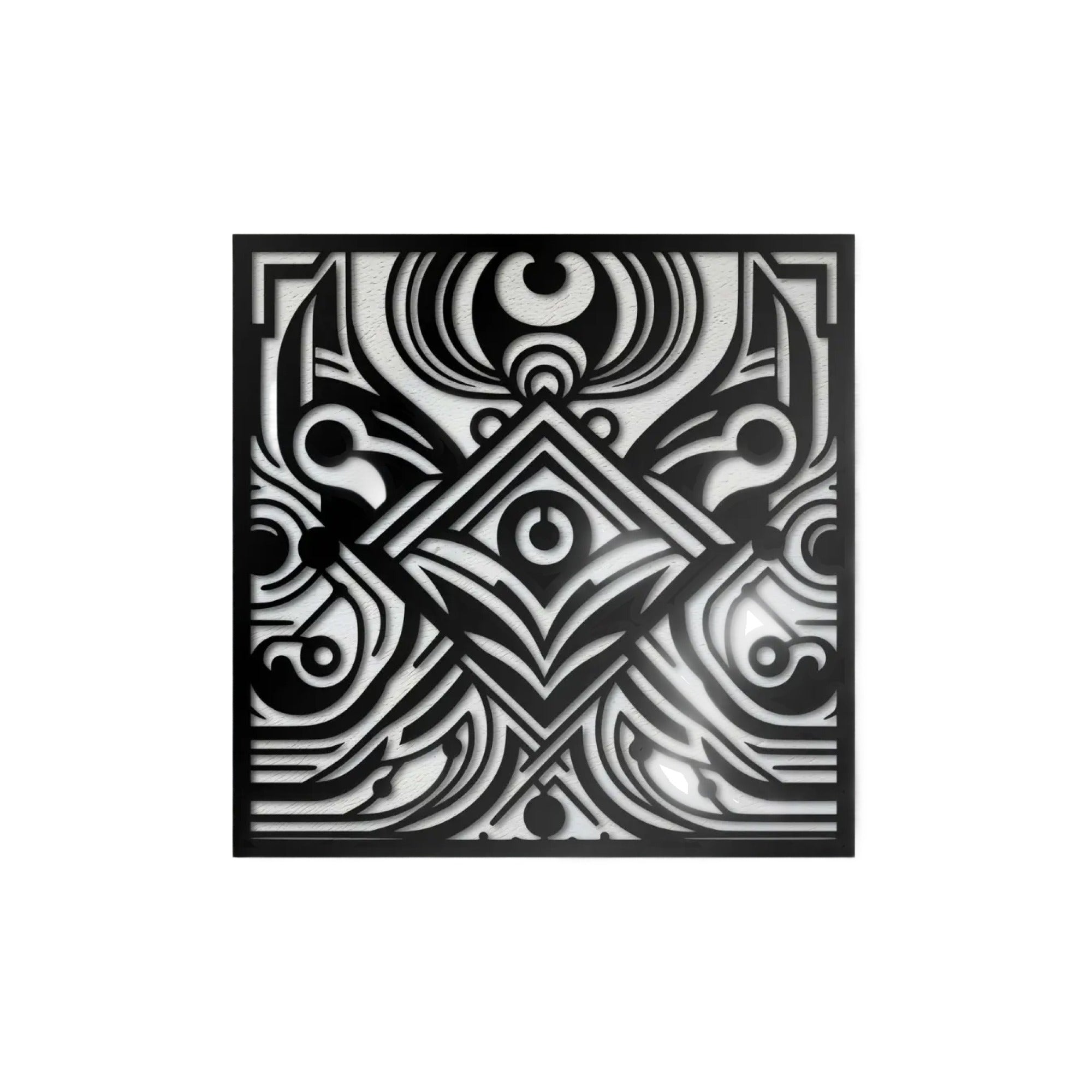 Elegant Abstract Design Square Metal Art Wall Decor