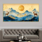 Elegant Abstract Mountain Scene Canvas Painting