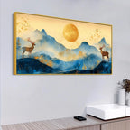 Elegant Abstract Mountain Scene Canvas Painting