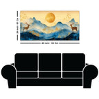 Elegant Abstract Mountain Scene Canvas Painting