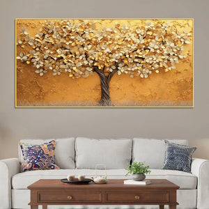 Elegant Abstract Tree Canvas Wall Art Painting for Bedroom & Living Room