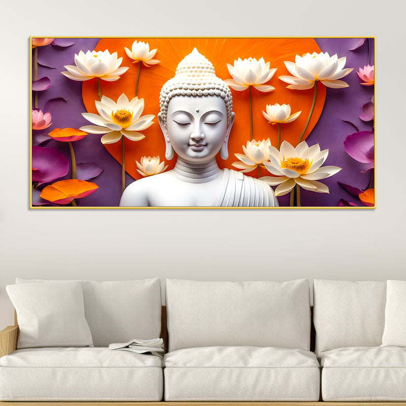 Elegant Buddha Canvas Modern Painting for Décor