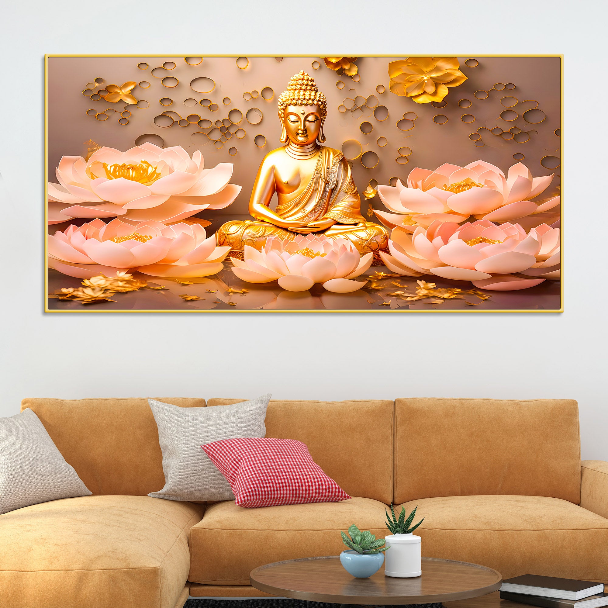 Elegant Buddha Canvas Painting for Home Wall Décor