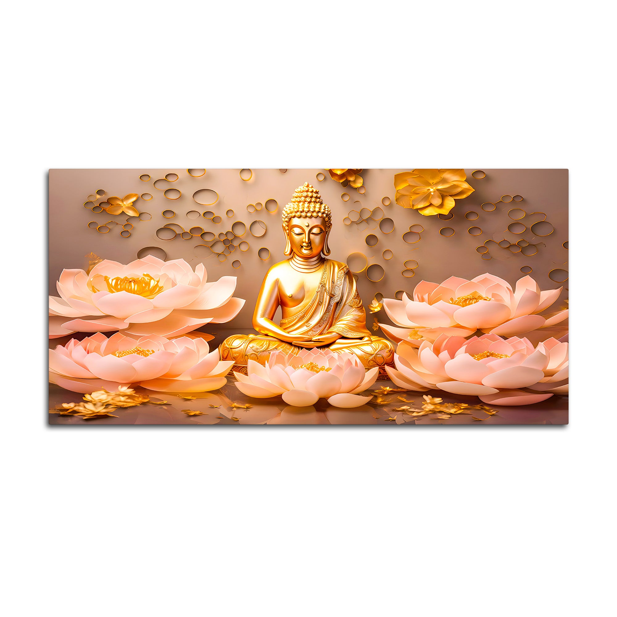 Elegant Buddha Canvas Painting for Home Wall Décor