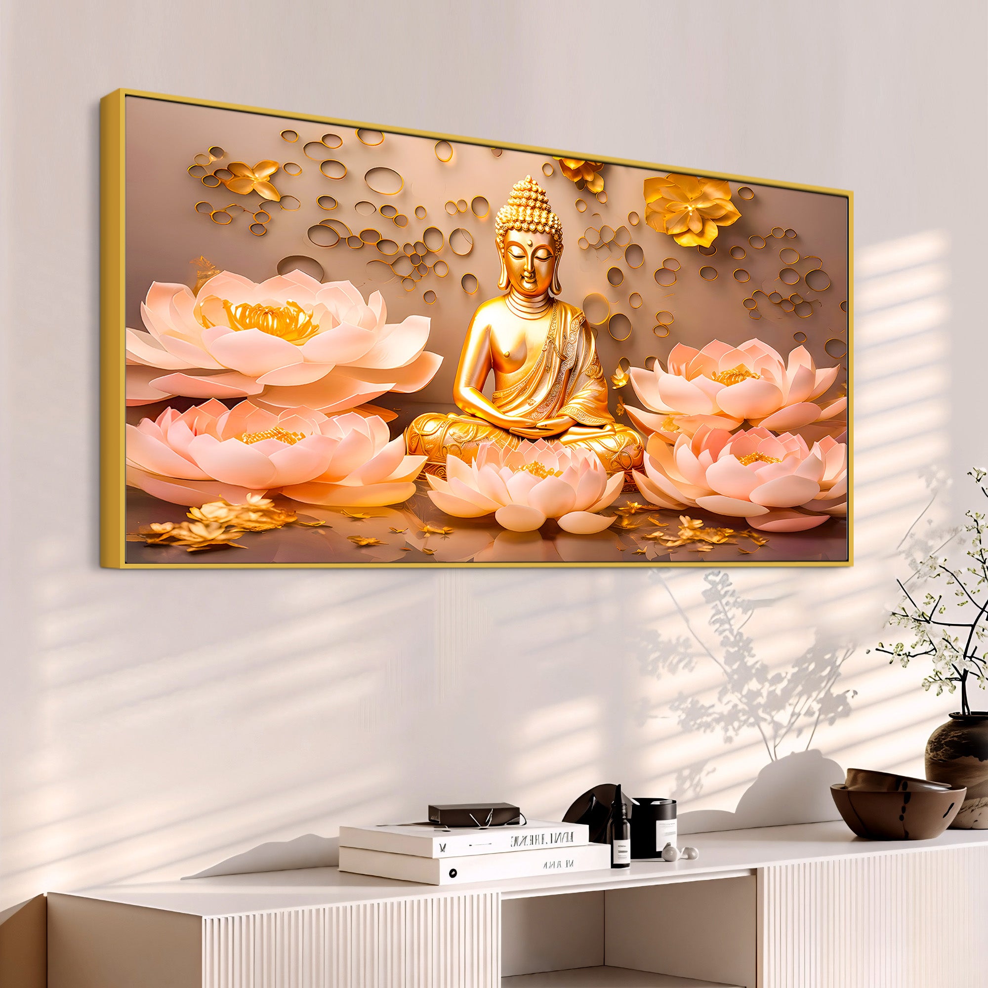 Elegant Buddha Canvas Painting for Home Wall Décor