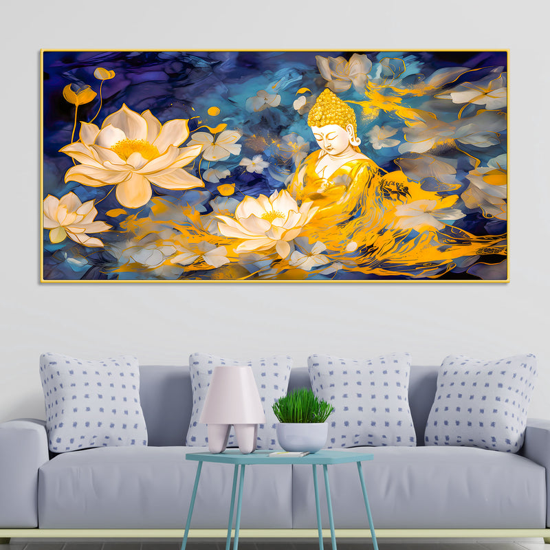 Elegant Buddha Canvas Painting for Modern Living Room Décor