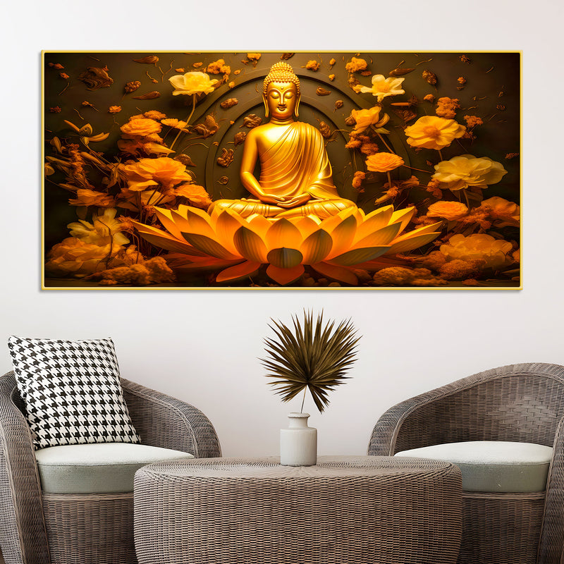 Elegant Buddha Canvas Painting for Wall Decoration