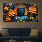 Elegant Buddha Crystal Glass Painting for Luxury Home Décor