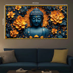 Elegant Buddha Crystal Glass Painting for Luxury Home Décor