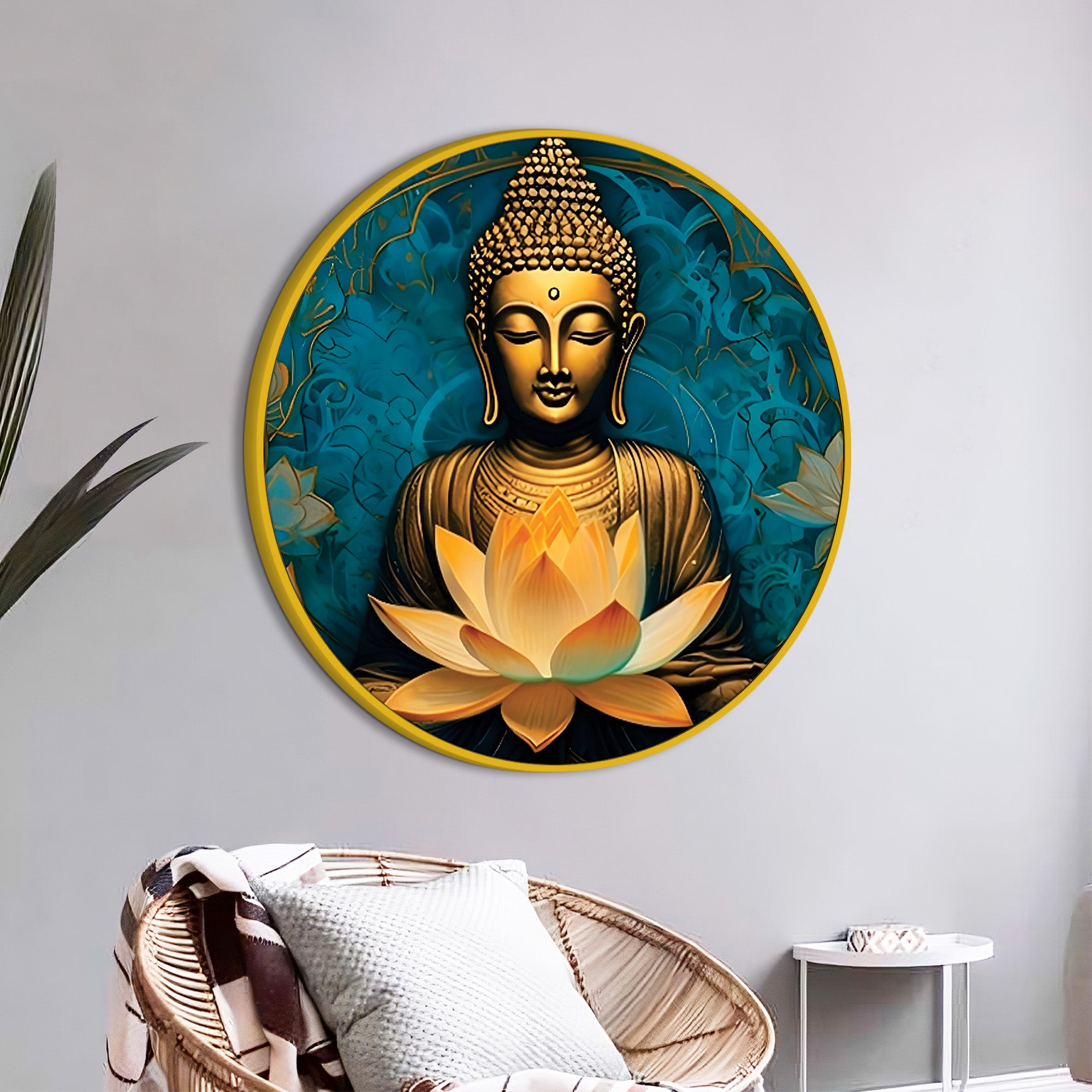 Elegant Buddha Spiritual Canvas Wall Art Painting
