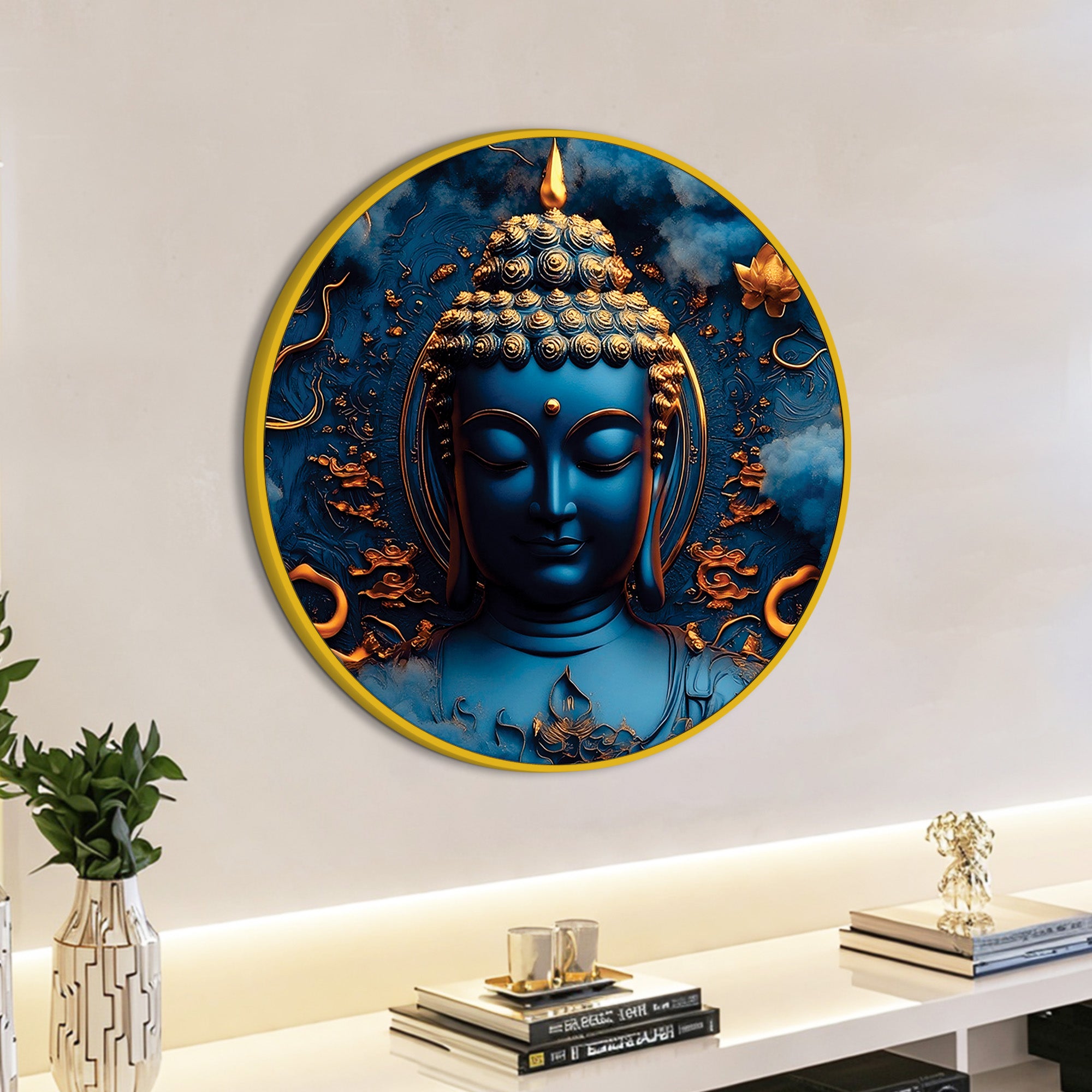Elegant Buddha Spiritual Wall Painting