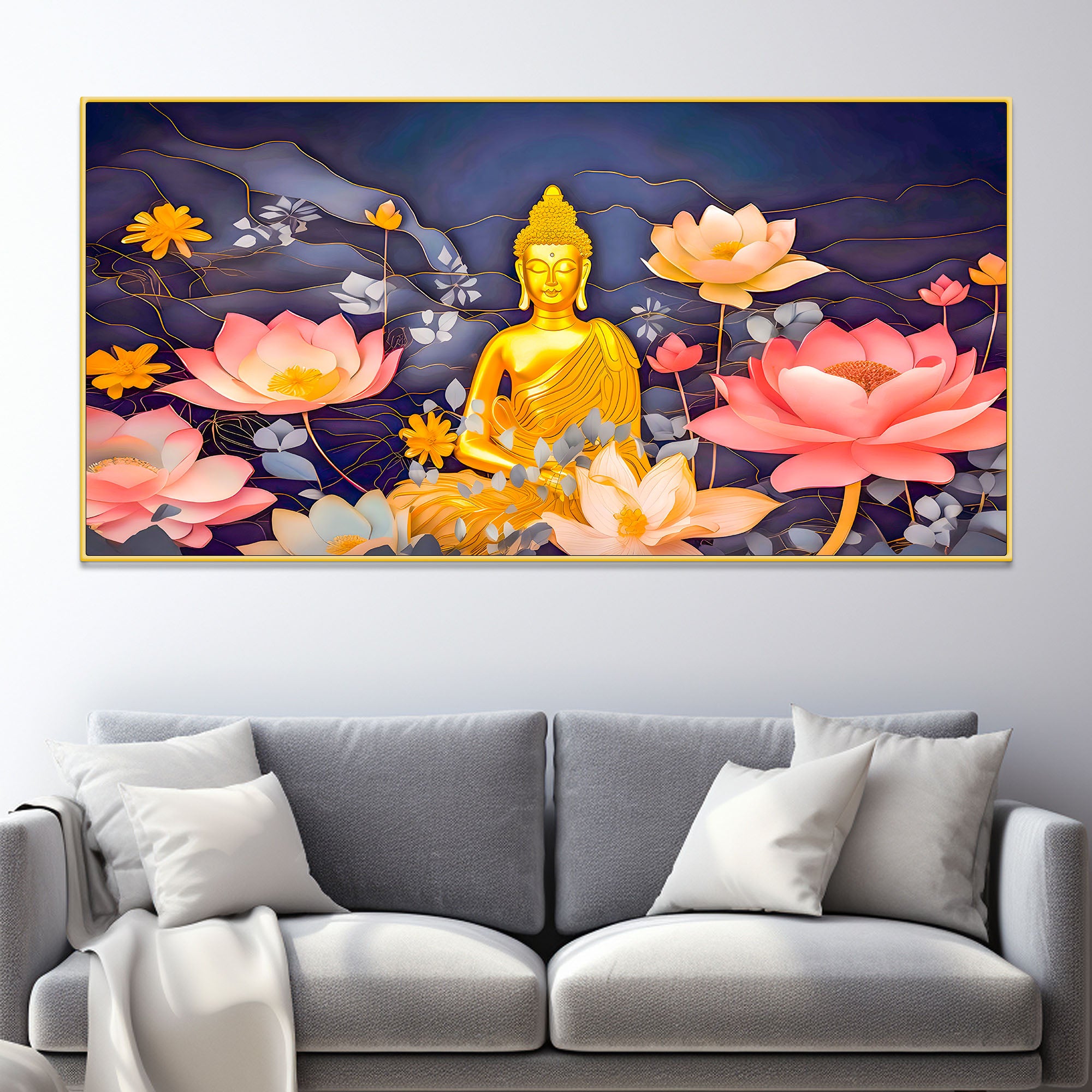 elegant-buddha-wall-painting-for-luxury-home