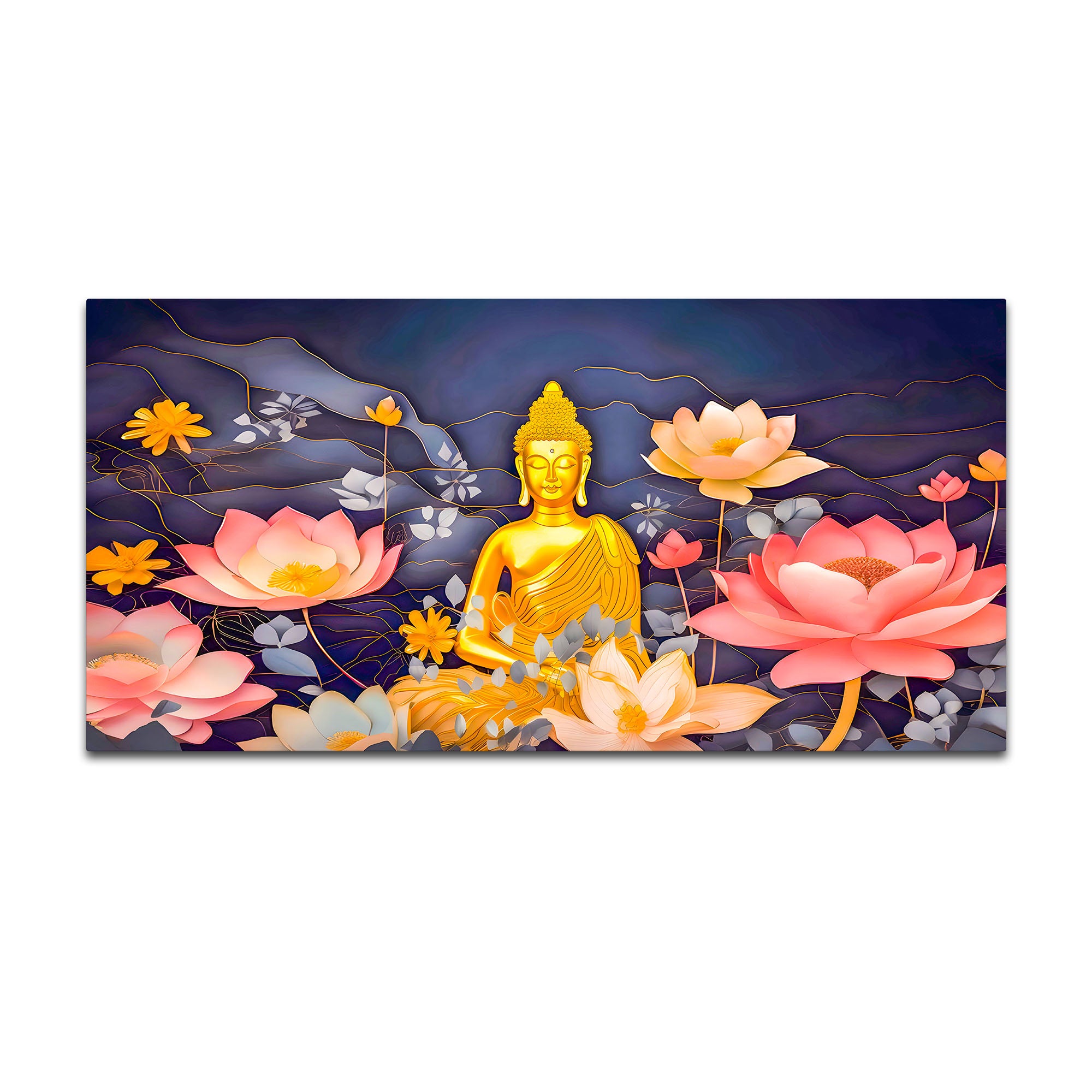 Elegant Buddha Wall Painting for Luxury Home