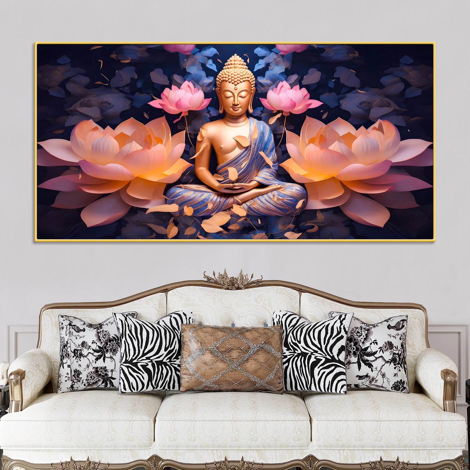 Elegant Buddha Wall Painting for Premium Home Decoration