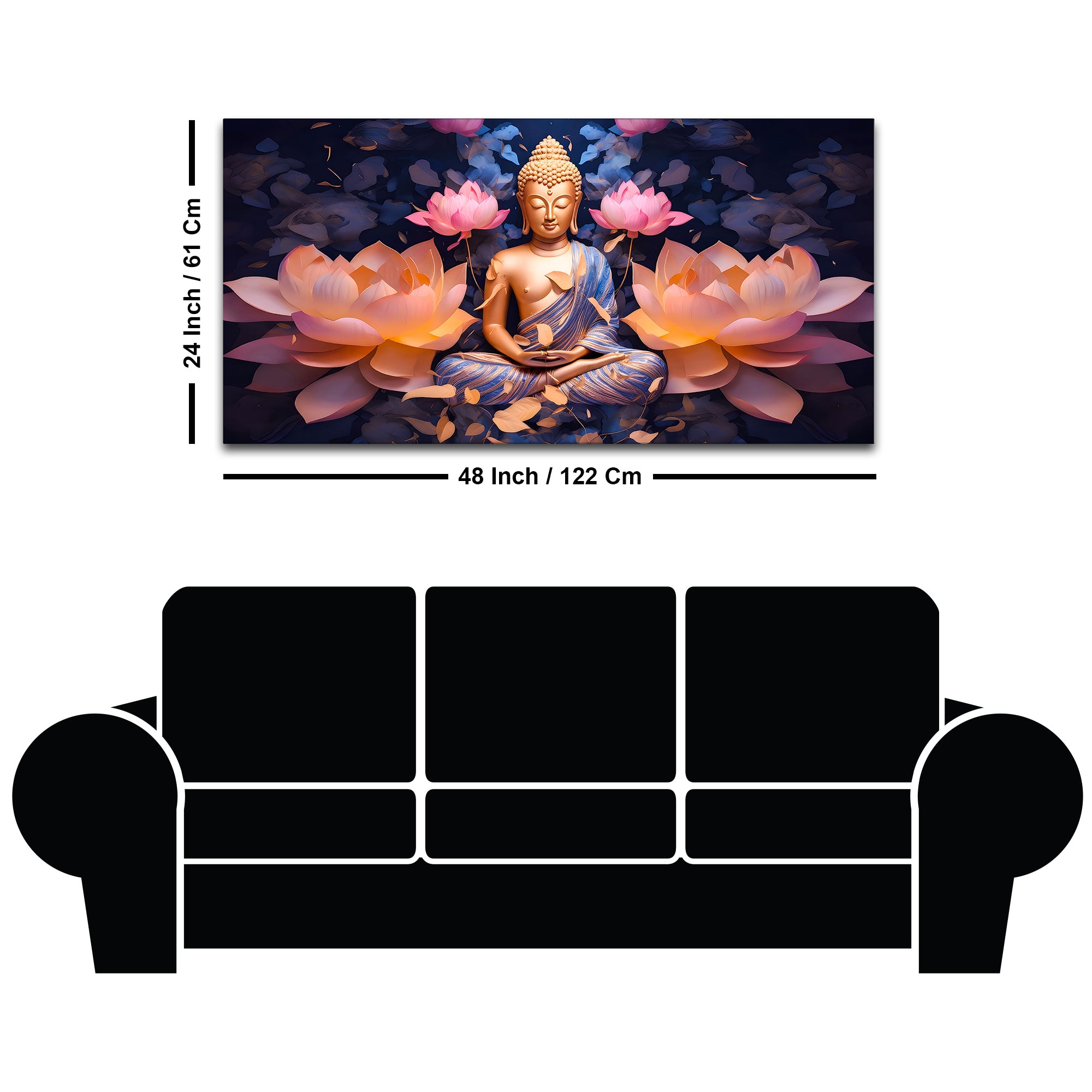 Elegant Buddha Wall Painting for Premium Home Decoration