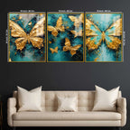Elegant Butterfly Fantasy Acrylic Painting Set of 3