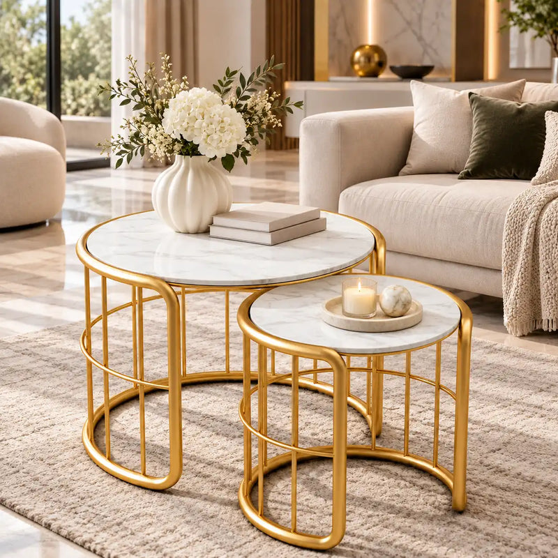 Elegant Coffee Tables Set of 2