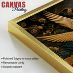 Elegant Crane Pair Over Ocean Waves Premium 3D Canvas Wall Painting