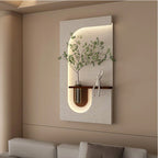Elegant Decorative LED Light Wall Panel with Planter for Home & Office Spaces